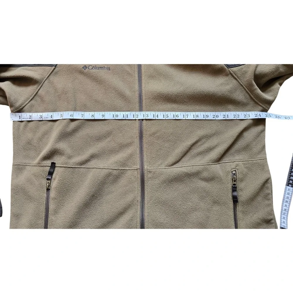 Columbia Mens Full‎ Zip Fleece Jacket Gray Colorblock Outdoor Coat Size Large